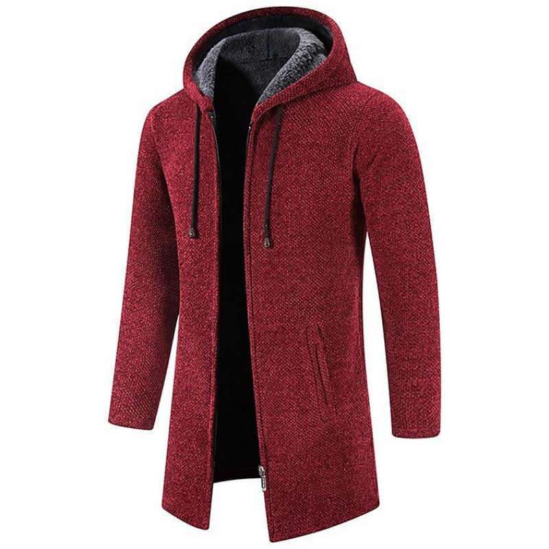 Belezza Men's Jacket | Hooded Mid-Length Wool Jacket