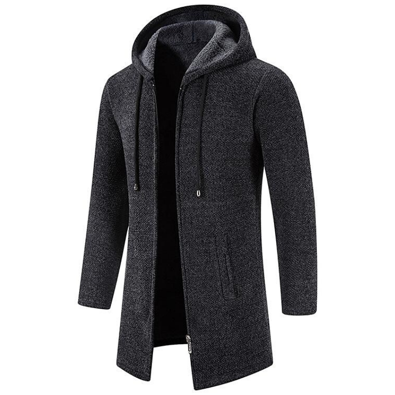 Belezza Men's Jacket | Hooded Mid-Length Wool Jacket