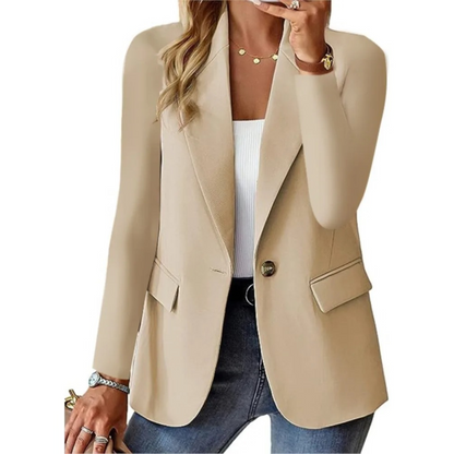 Belezza Casual Long Sleeve Slim Pocket Blazer with Buckle