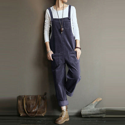 Belezza - Retro Casual Corduroy Overall for Women