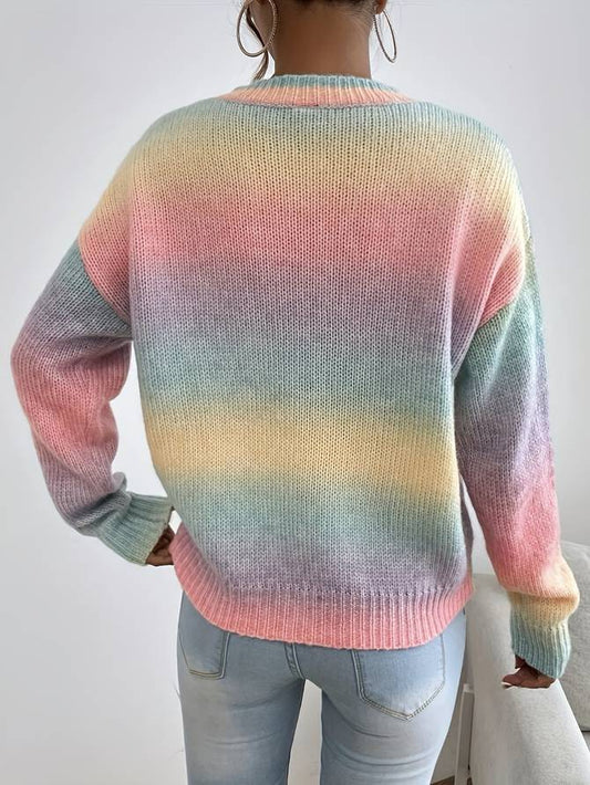 Belezza - Trendy Colorful Ombre Autumn Sweater for Women