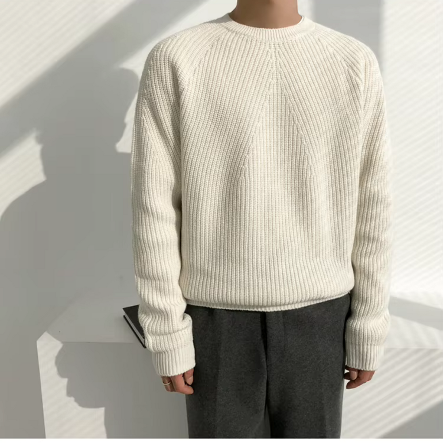 Lorenzo Ribbed Cotton Sweater