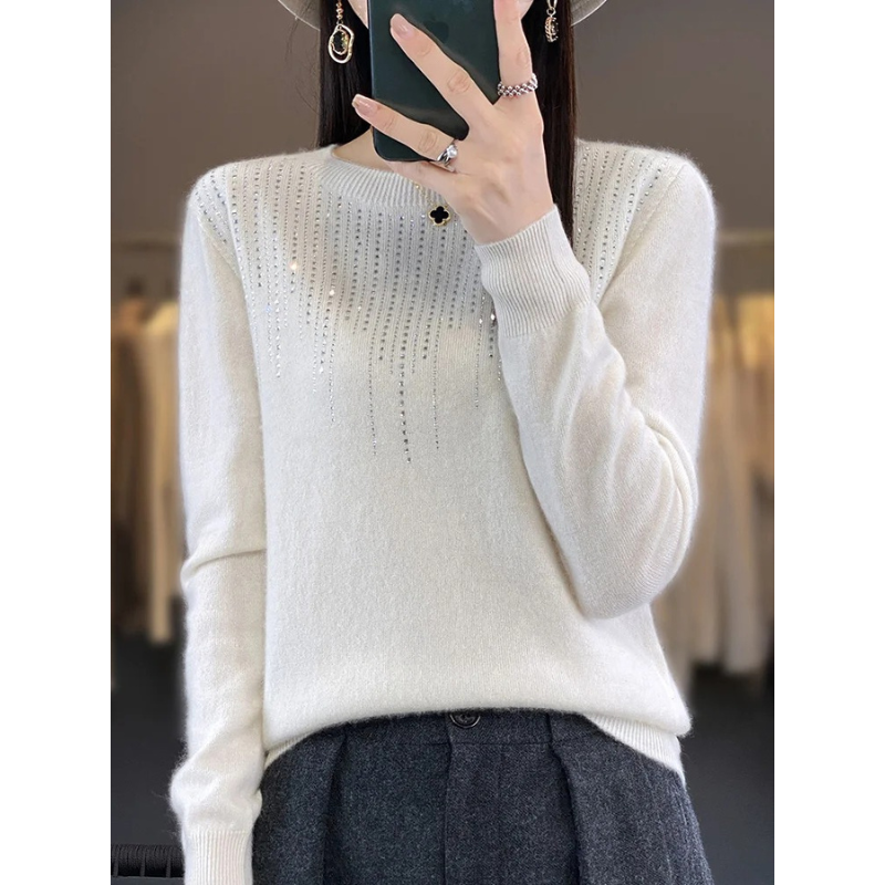 Belezza Knitted Ladies Sweater with Sparkling Details