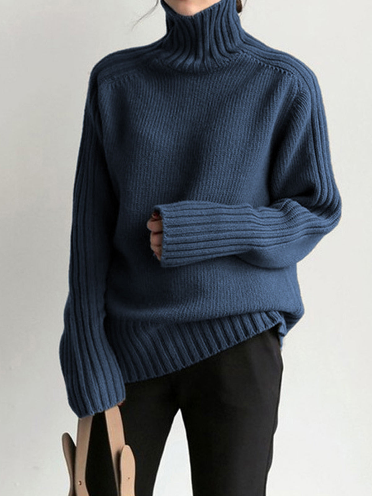 Belezza High Neck Knit Sweater