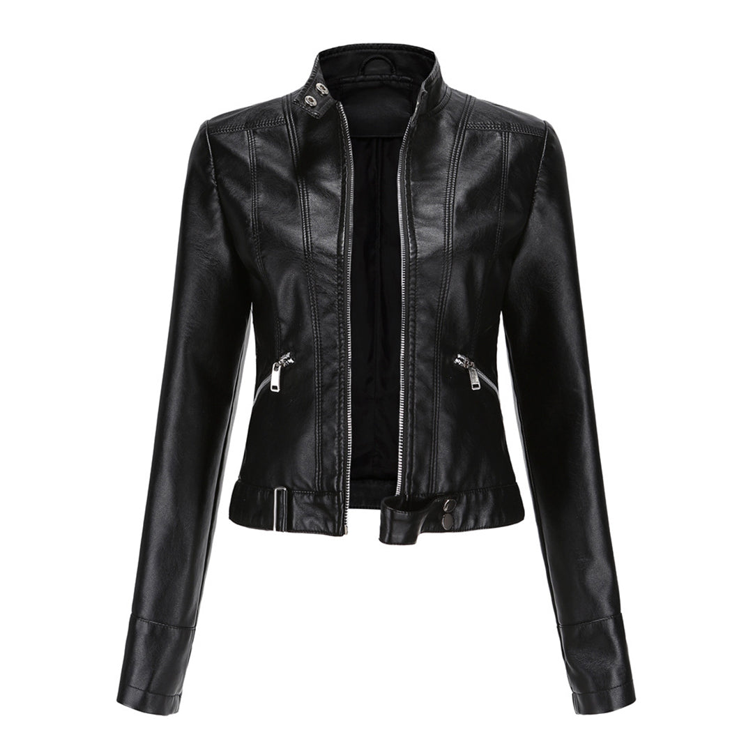 Belezza leather jacket for women with belt