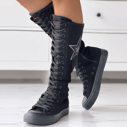 Lace-Up Long Sneaker Boots for Women | Maritoni