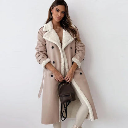 Women's Longline Faux Shearling Coat | Ultimate Warmth and Elegance