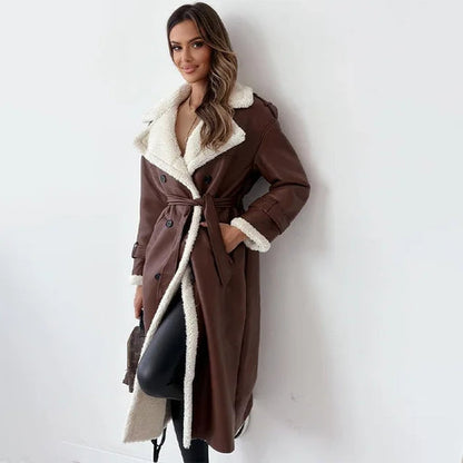 Women's Longline Faux Shearling Coat | Ultimate Warmth and Elegance