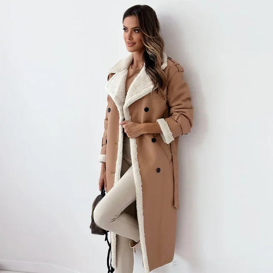 Women's Longline Faux Shearling Coat | Ultimate Warmth and Elegance