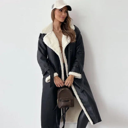 Women's Longline Faux Shearling Coat | Ultimate Warmth and Elegance