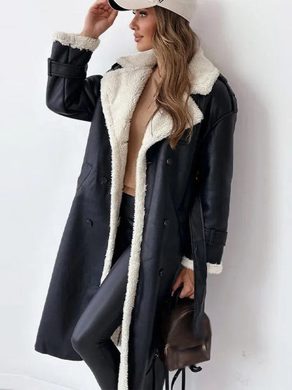 Women's Longline Faux Shearling Coat | Ultimate Warmth and Elegance