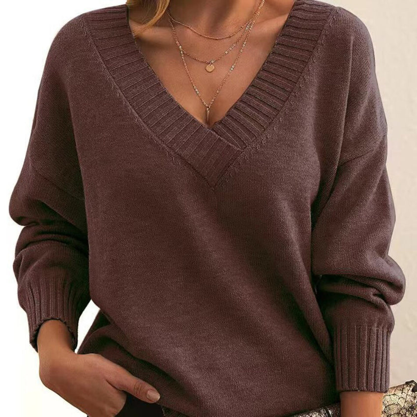 Belezza relaxed V-neck sweater