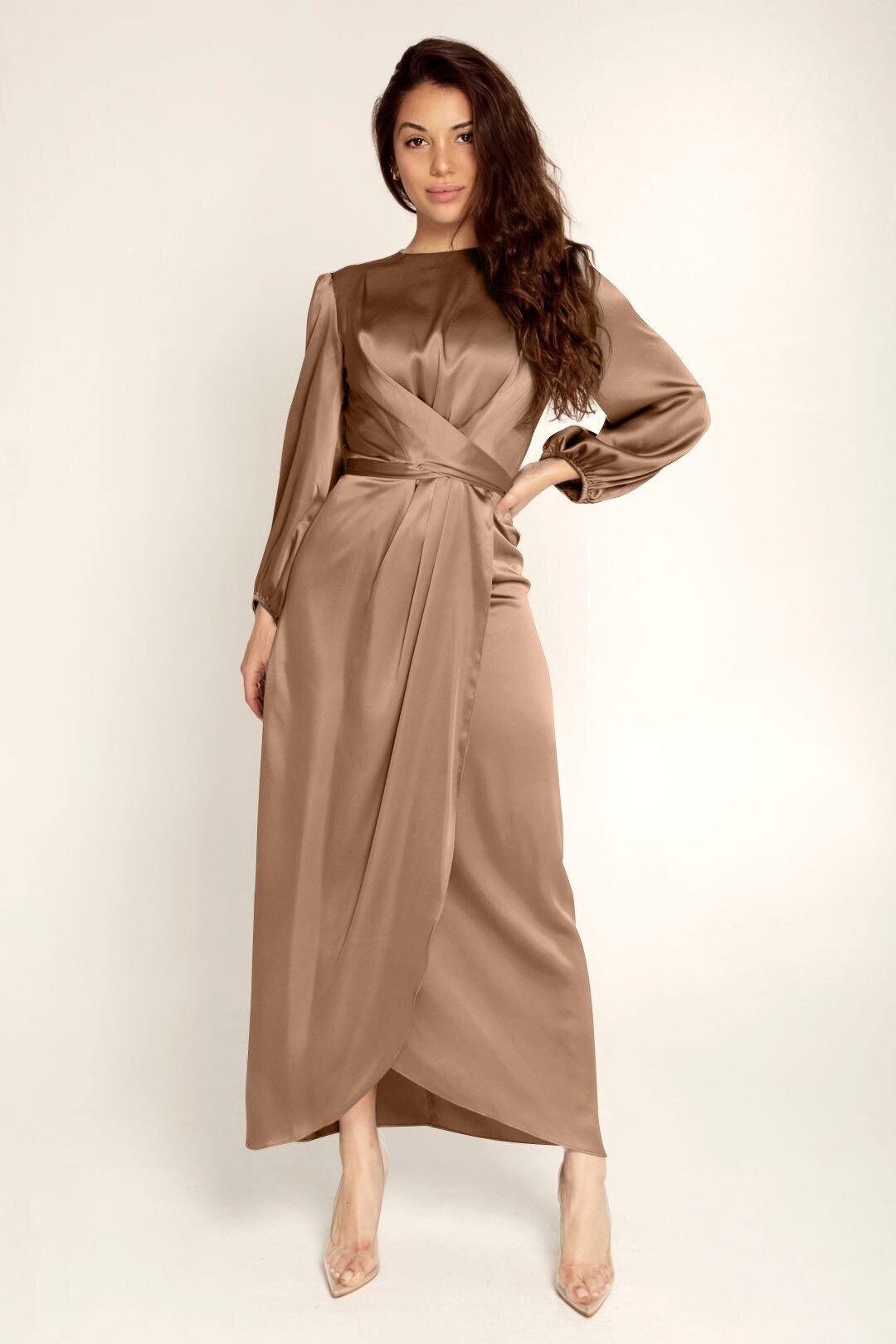 Belezza Dress | Satin Long Elegant Gown