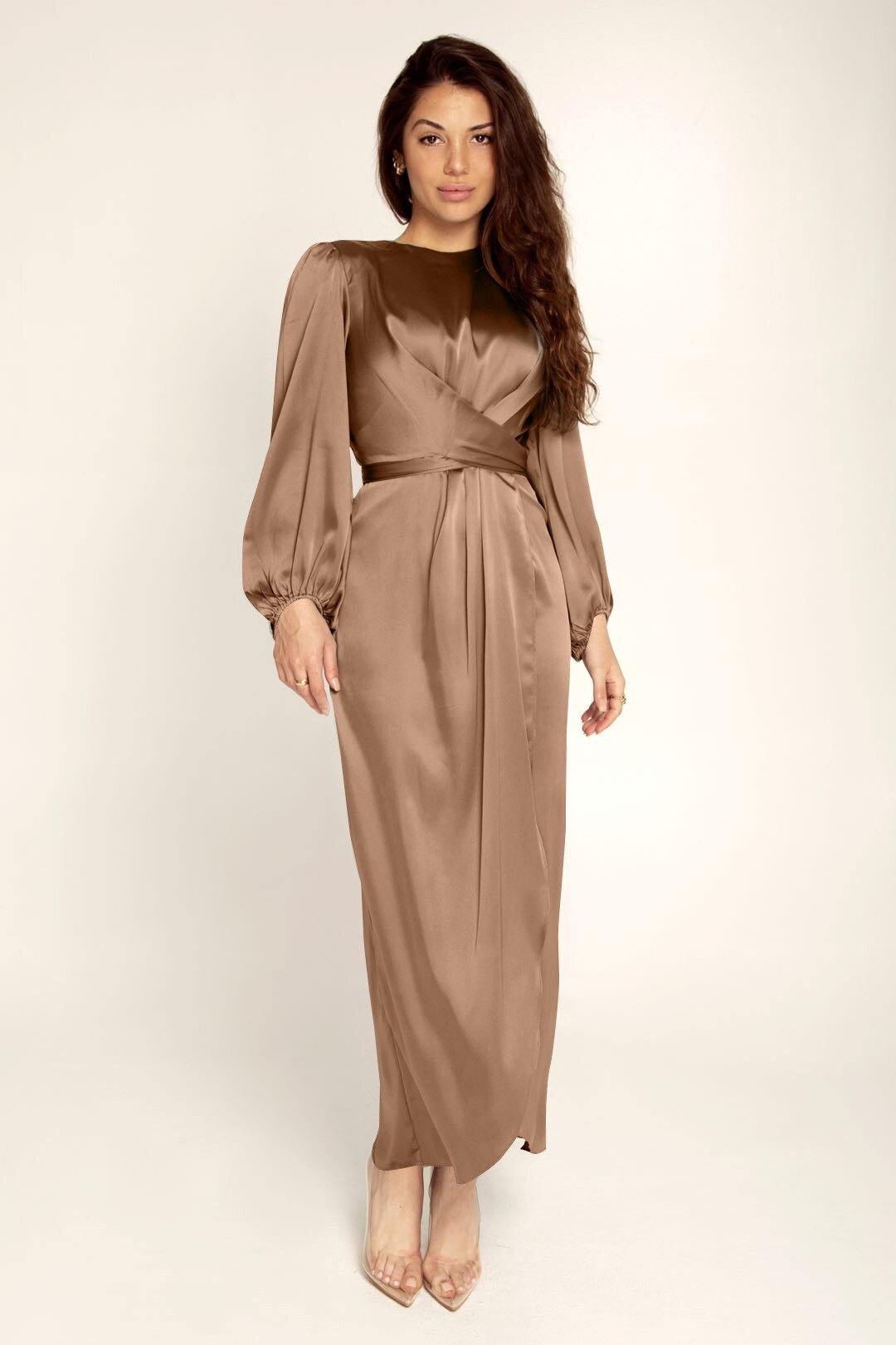 Belezza Dress | Satin Long Elegant Gown