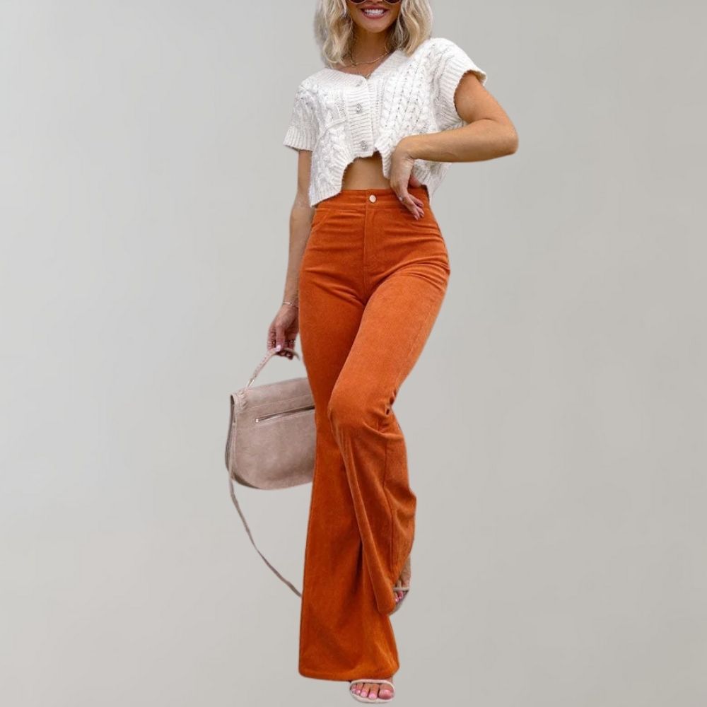 Belezza - Corduroy Flared Pants