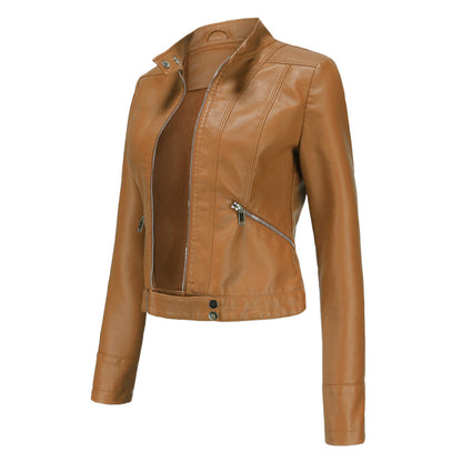 Belezza leather jacket for women with belt