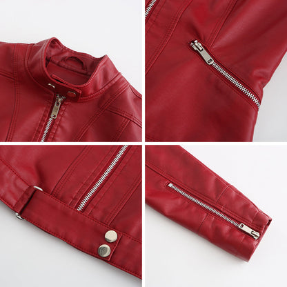 Belezza leather jacket for women with belt