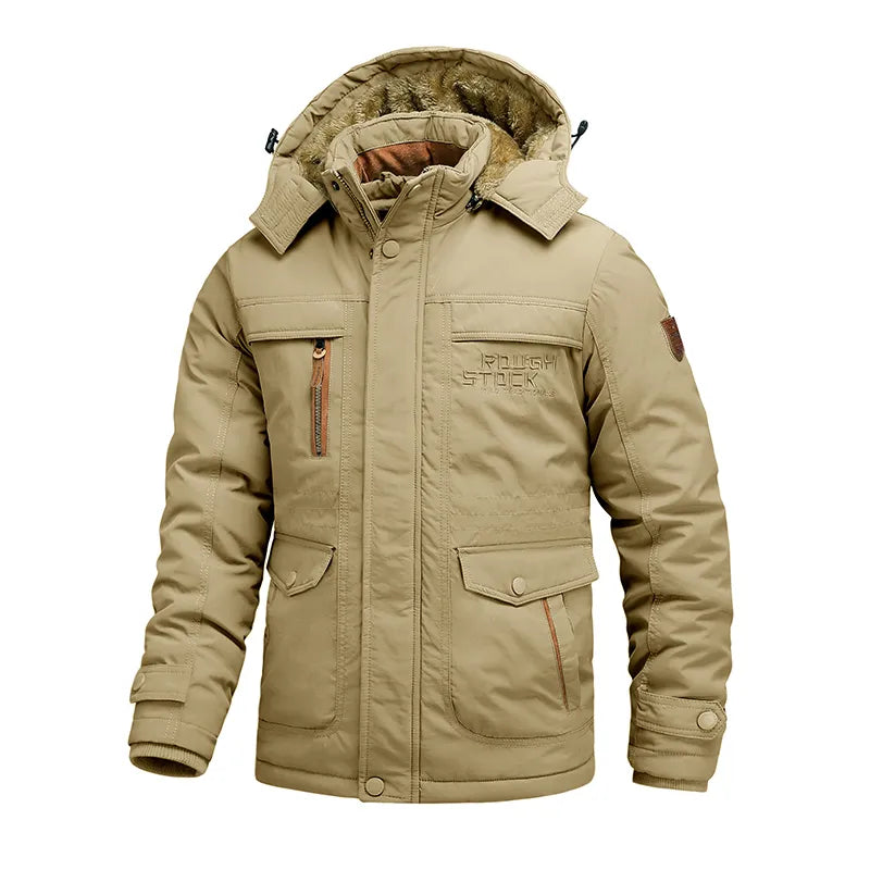 Men's Winter Tactical Jacket | Waterproof Insulated Coat with Detachable Hood