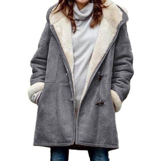 Belezza - casual fleece lined coat with hood