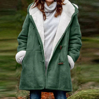 Belezza - casual fleece lined coat with hood