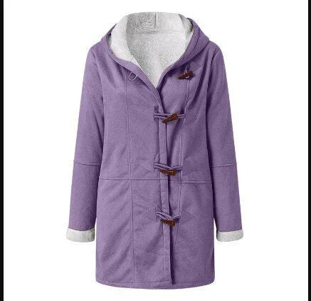 Belezza - casual fleece lined coat with hood