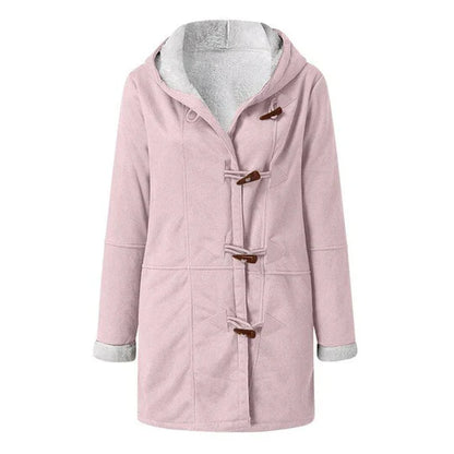 Belezza - casual fleece lined coat with hood