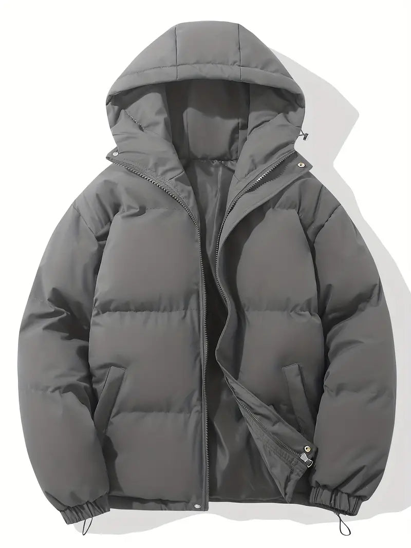 Men's Hooded Puffer Jacket | Insulated Winter Essential