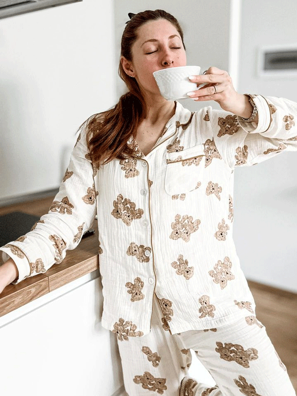 Comfy Cotton Print Shirt Pajamas Set