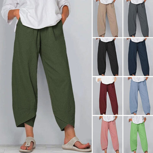 Belezza Pants Made from Cotton and Linen