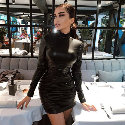 Belezza fit leather dress