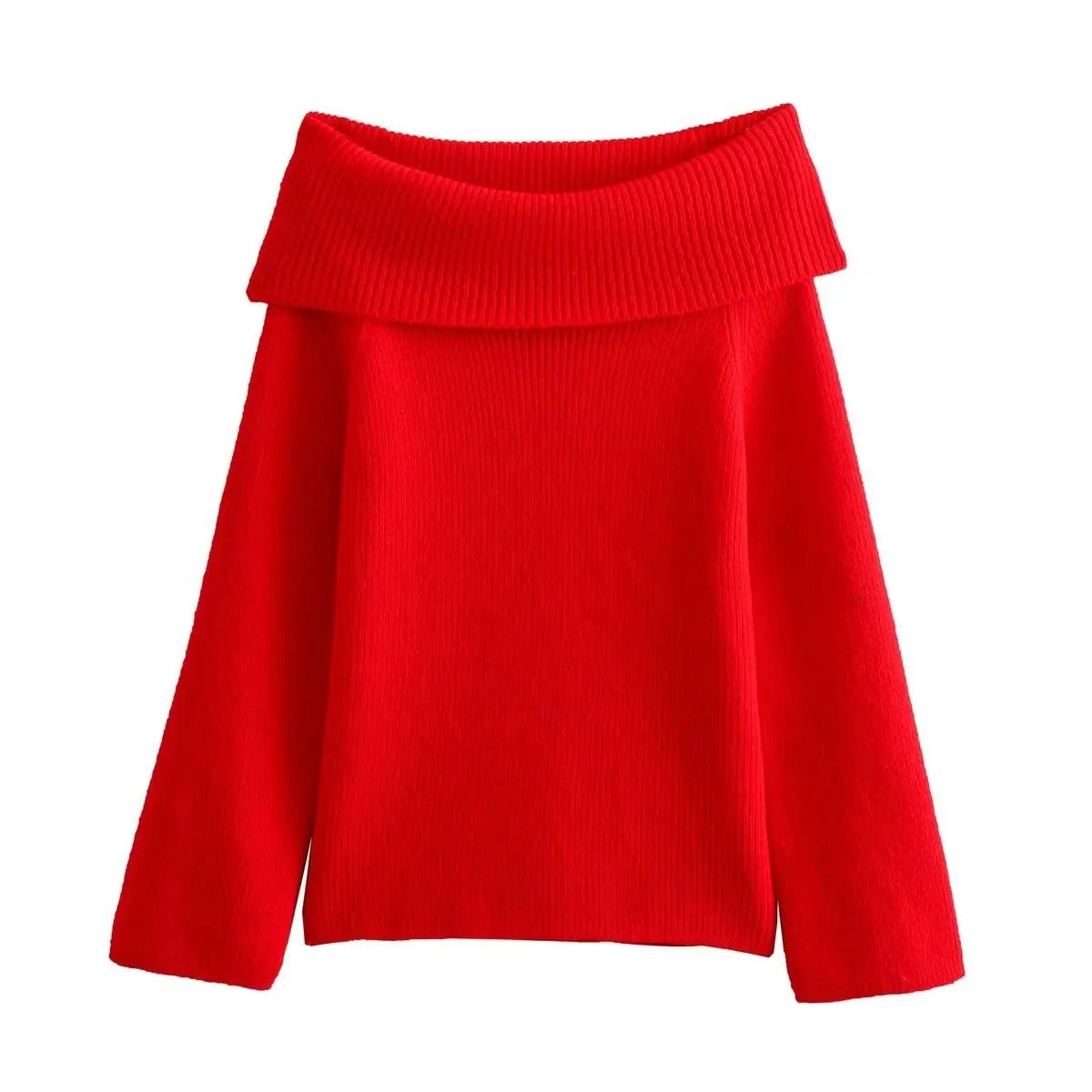 Belezza Off-The-Shoulder Sweater – Cozy Elegance with a Flattering Silhouette