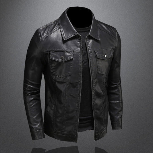 Axel™ | Classic Faux Leather Jacket