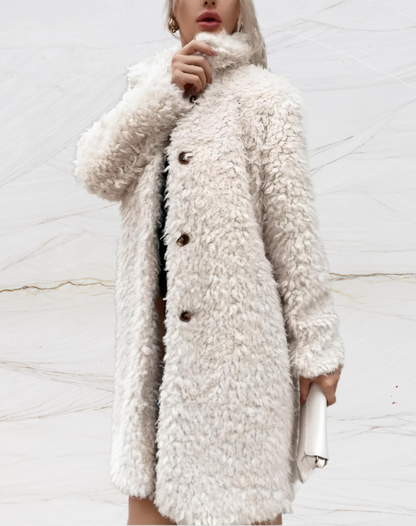 Belezza fluffy coat with full sleeves for women