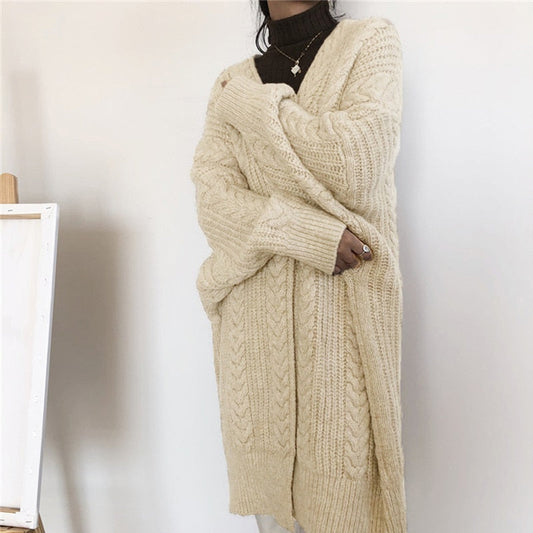 Lana - Long Knitted Cardigan for Ladies Winter Loungewear