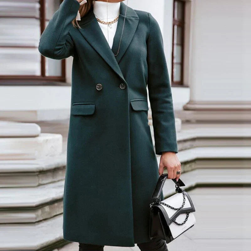 Belezza - Stylish Long Coat Autumn Jacket With Buttons for Women