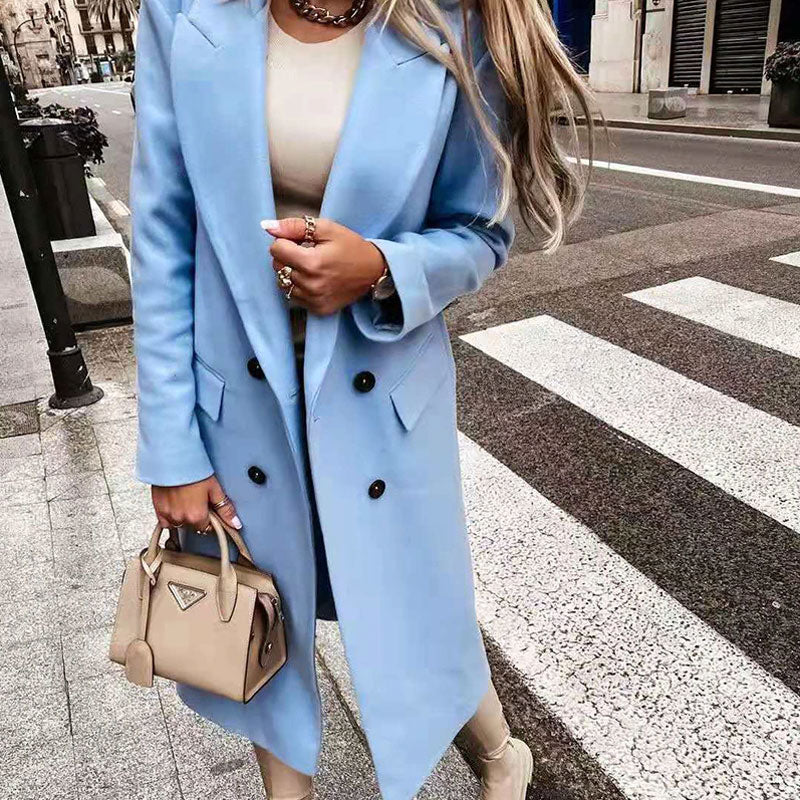 Belezza - Stylish Long Coat Autumn Jacket With Buttons for Women