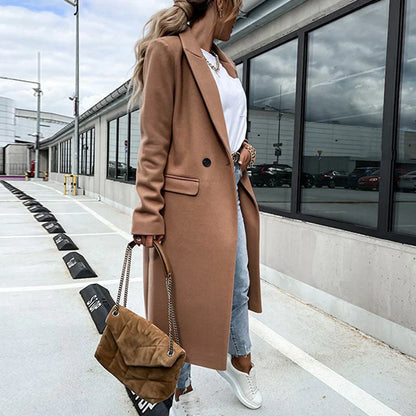 Belezza - Stylish Long Coat Autumn Jacket With Buttons for Women