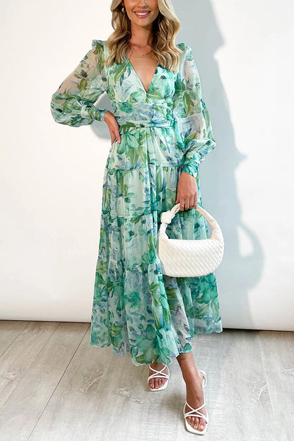 Floral Printed Boho Maxi Dress