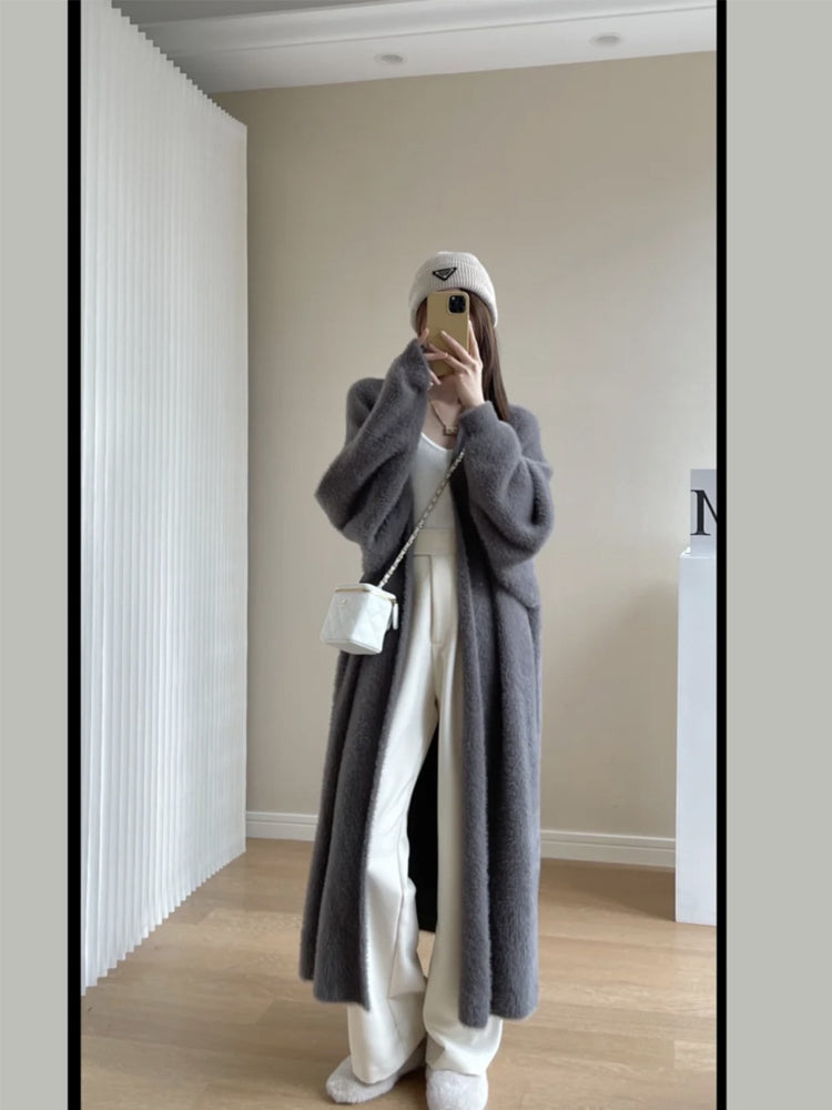 Olivia Fluffy Long Cardigan