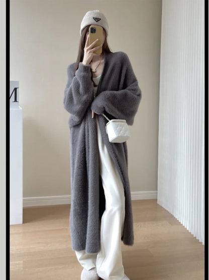 Olivia Fluffy Long Cardigan