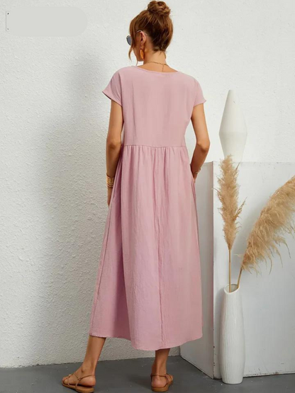 Ruby™ - Elegant cotton and linen dress