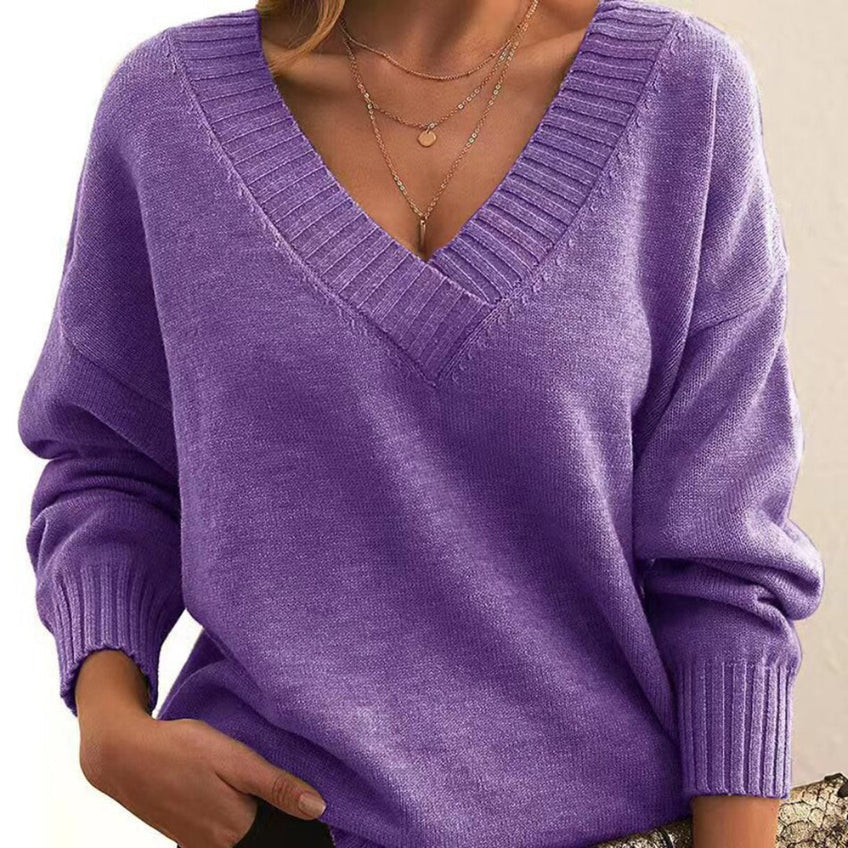 Belezza relaxed V-neck sweater