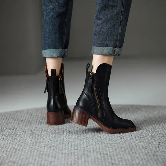 Belezza - Leather Ankle Boots