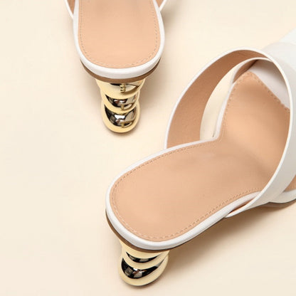 Belezza - Elegant sandals with heel and square toe