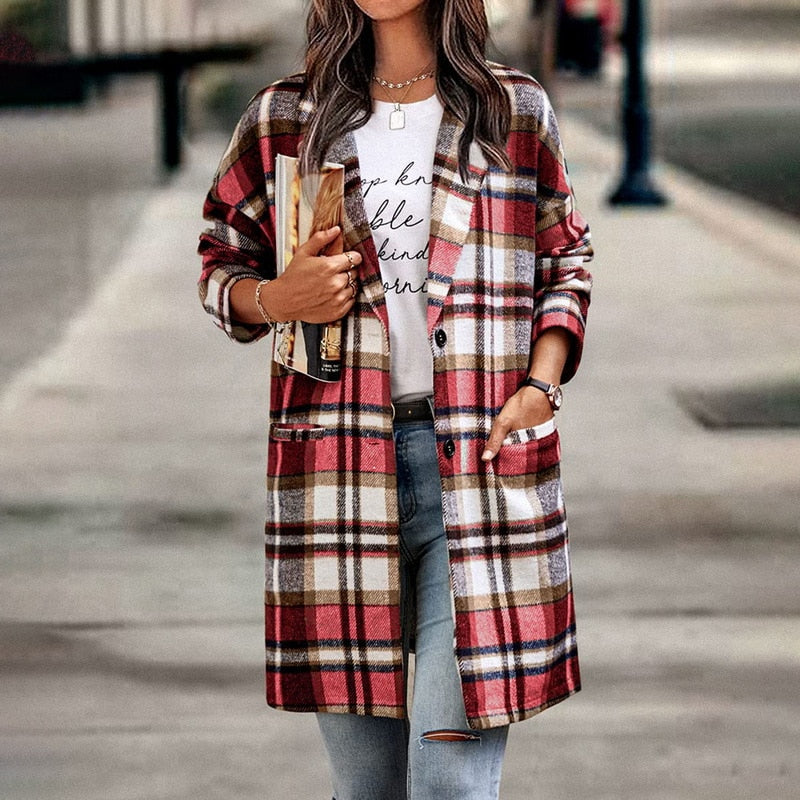 Belezza Jacket™: Women's Plaid Coat