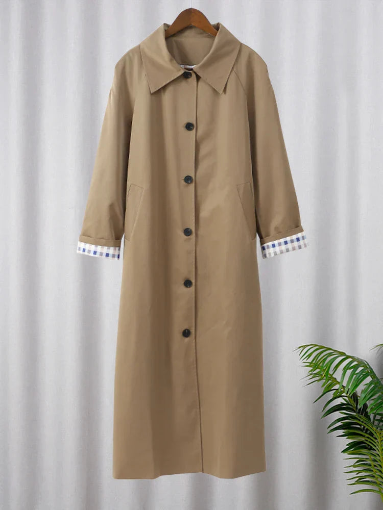 Belezza coat with chequered lining for women