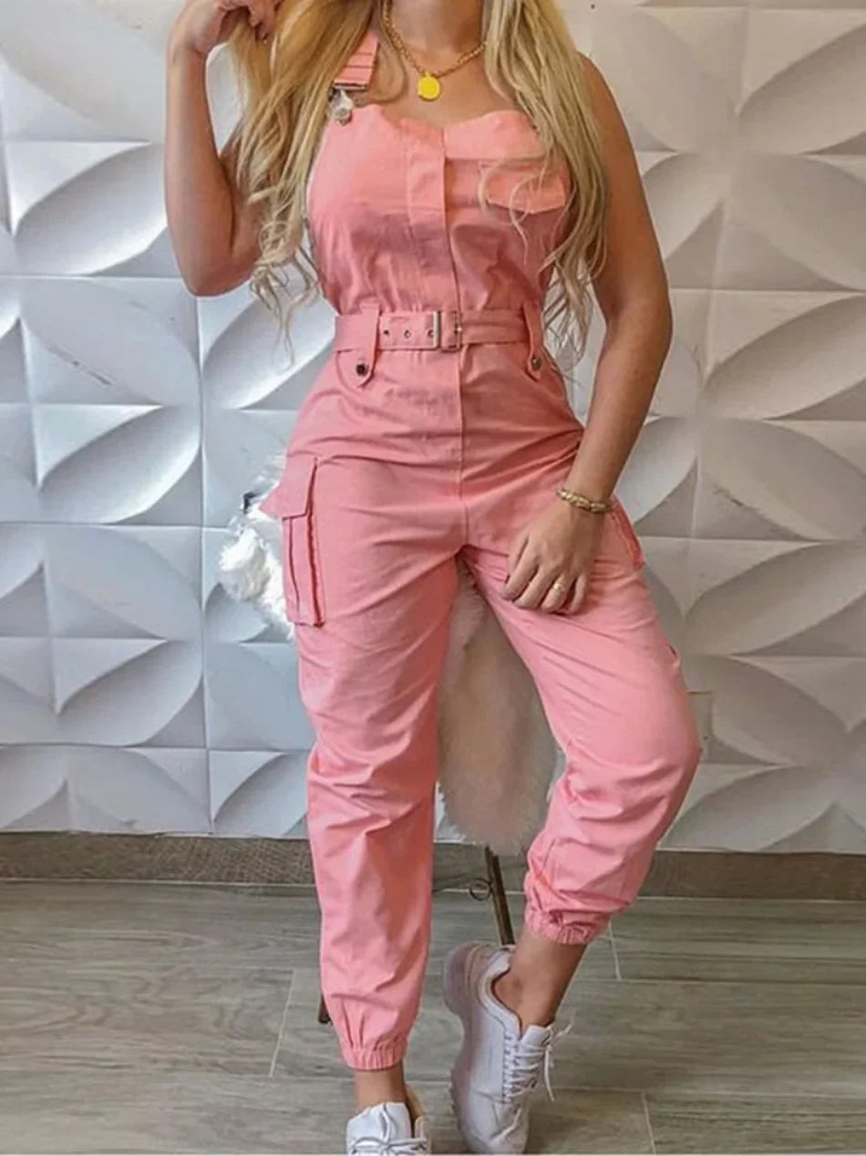 Belezza - Stylish Cargo Jumpsuit