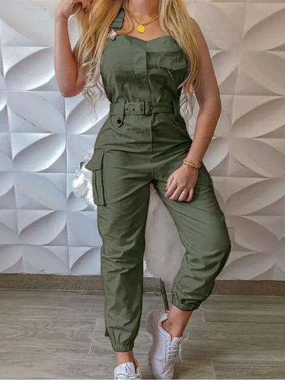 Belezza - Stylish Cargo Jumpsuit