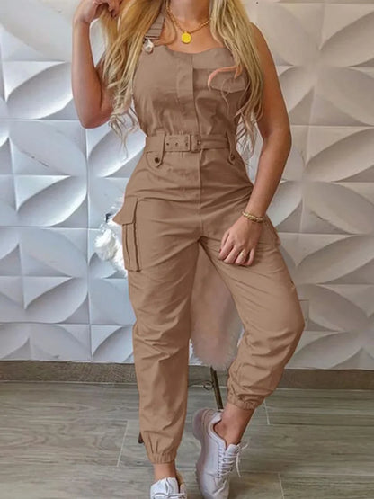 Belezza - Stylish Cargo Jumpsuit