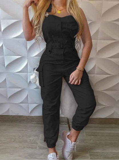 Belezza - Stylish Cargo Jumpsuit